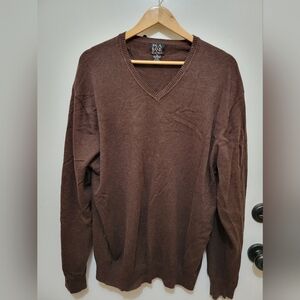 Jos. A. Bank Dark Brown V-Neck Sweater